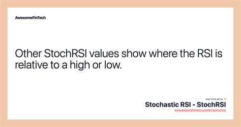 Stochastic Rsi Stochrsi Awesomefintech Blog