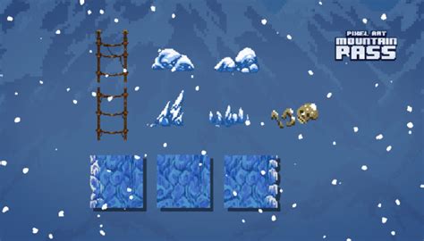 Pixel Art Mountain Pass Thegameassetsmine