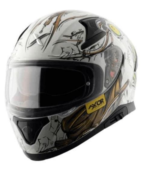 Axor Apex Seadevil Gloss White Gold Full Face Helmet Isi Ece Dot