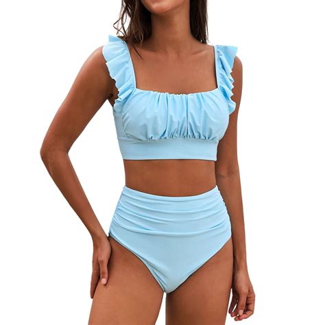 Divhosrg High Waisted Swimsuits For Women Sexy Bikini Sets For Women Full Coverage Bathing