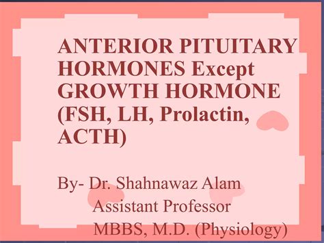 Anterior pituitary hormones converted | PPT