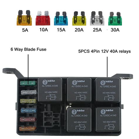 2019 Zookoto 12 Slot Relay Box 6 Relays 6 Blade Fuses Fuse Relay Box