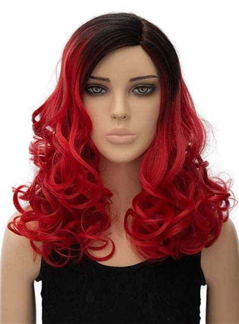 Red Long Wavy Capless Synthetic Hair Wig For Cosplay Wig Hairstyles