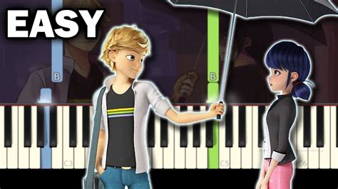 Miraculous Ladybug In The Rain EASY Piano Tutorial Acordes Chordify