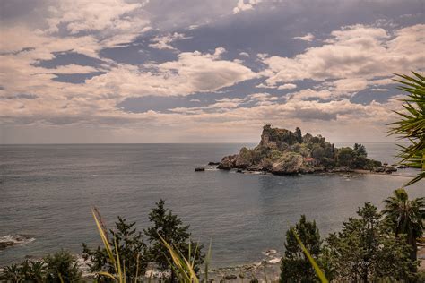 View on Isola Bella, Taormina, Italy