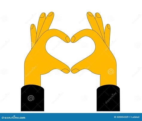 Hands Showing A Heart Gesture Stock Illustration Illustration Of