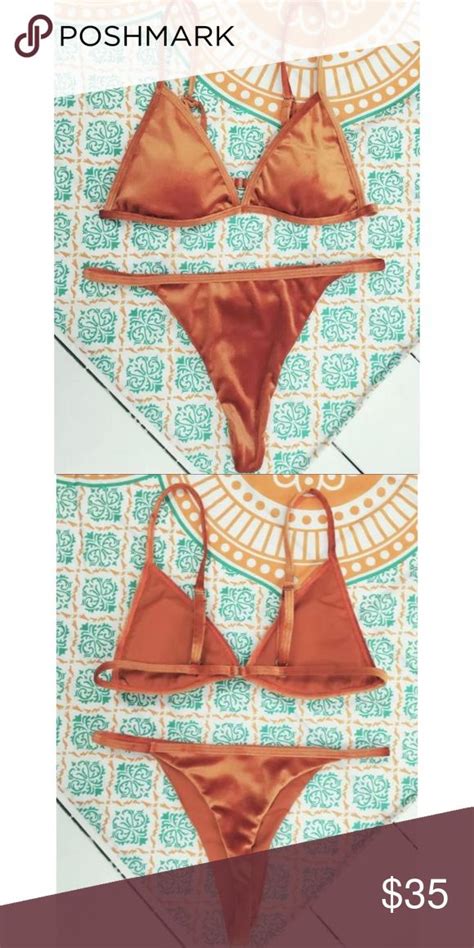 Burnt Orange Velvet Bikini Velvet Bikini Bikinis Orange Velvet