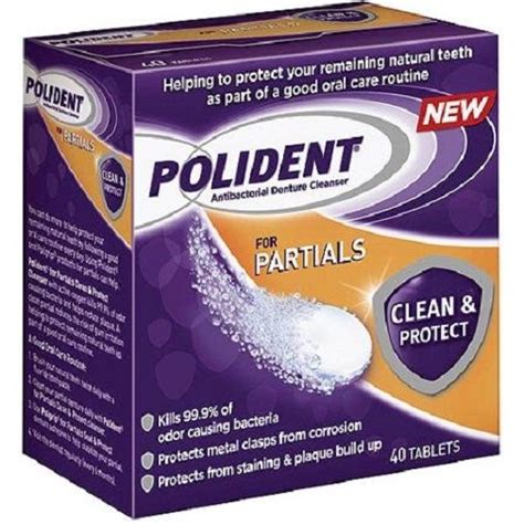 Polident For Partials Antibacterial Denture Cleanser Tablets Ebay