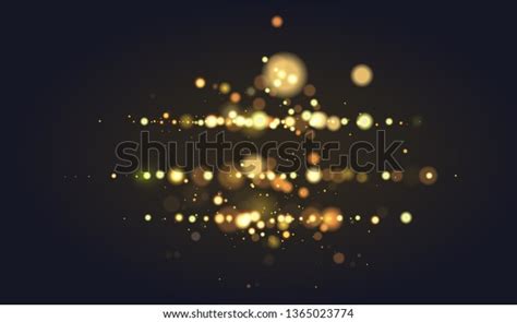 Golden Bokeh Sparkle Glitter Lights Background Stock Vector Royalty