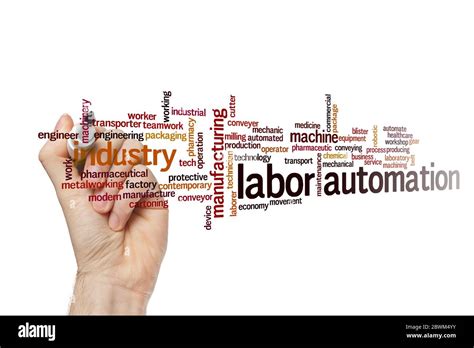 Labor Automation Word Cloud Concept On White Background Stock Photo Alamy