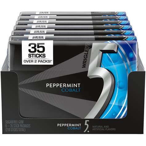 5 Gum Sugar Free Chewing Gum Peppermint Cobalt 35 Stick