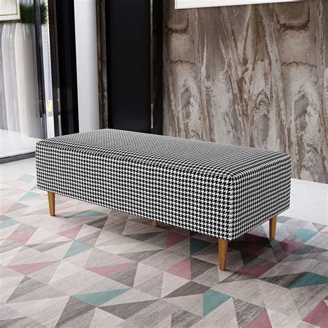 Puff Decorativo Sala de Estar Bali W01 Pés Palito 120x50cm Pied Poule