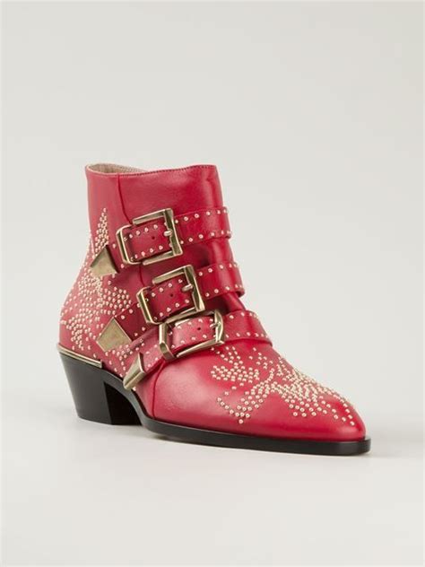 Chloé Suzanna Studded Ankle Boots Biondini Paris