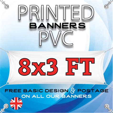 8 X 3 Ft Pvc Banners Outdoor Sign Advertising Vinyl Banner