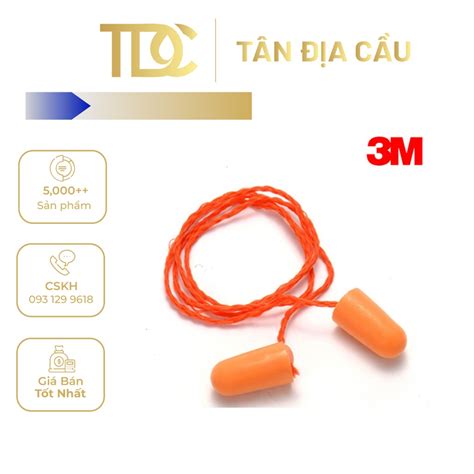 Nút Tai Chống Ồn 3m 1110 1 Hộp Dạng Bọt Xốp Mềm Có Dây Đeo Tiện Lợi