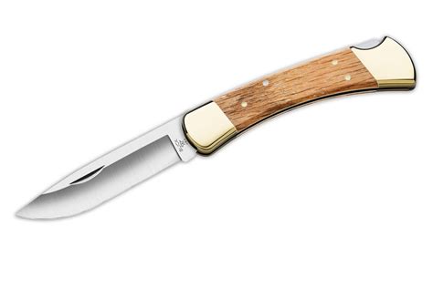 Buck Knives 110 Oak BOS 5160 Carbon Steel Drop Point Folding Hunter Knife W/Sheath 110OKSSH1 ...