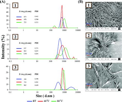 A Dls Based Particle Size Analysis Of 1 2 And 3 In Aqueous Medium At