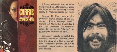 Stephen King: Debut novel 1974's CARRIE was a failure--at first ...