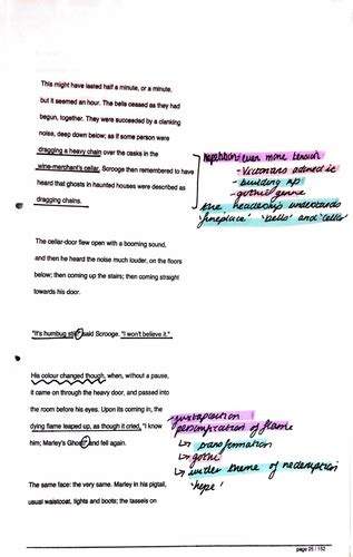 Annotated A Christmas Carol Stave 1 Teaching Resources