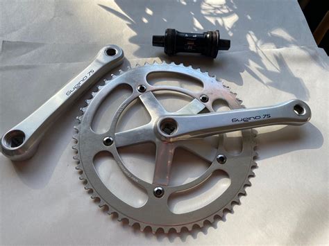 Sugino 75 Track Crankset *EXCELLENT* with Campagnolo BB – Fixed Gear Frenzy