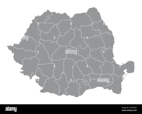 Romania counties map Stock Vector Image & Art - Alamy