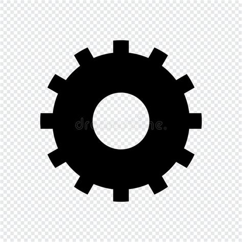 Cogwheel Or Gear Icon Simple Cog Wheel For Industrial Mechanism