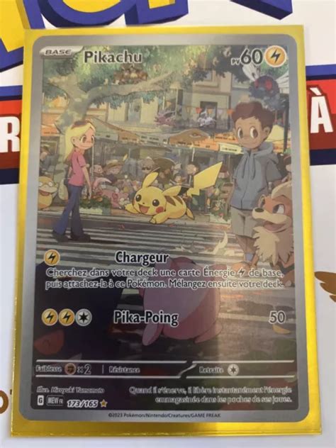 Carte Pokemon Pikachu 173165 Holo Secrète Ev35 Mew 151 Fr Écarlate Et Violet Eur 3500