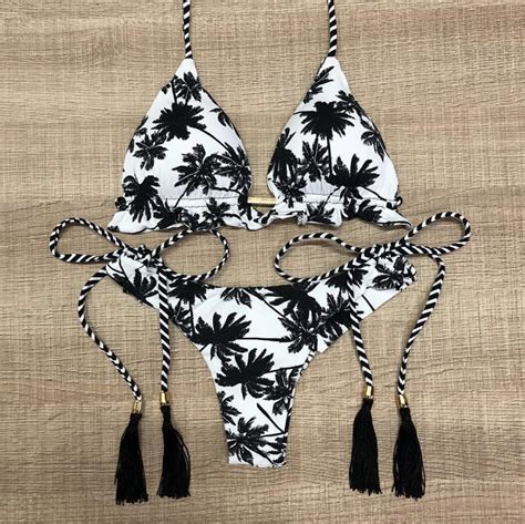 Melphieer Bikini Girls String Ties Halter Brazilian Bikini