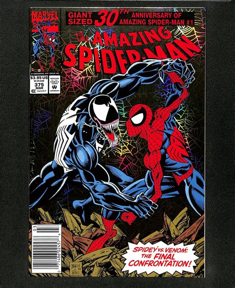 Amazing Spider-Man #375 Newsstand Variant Venom Appearance! Anniversary ...