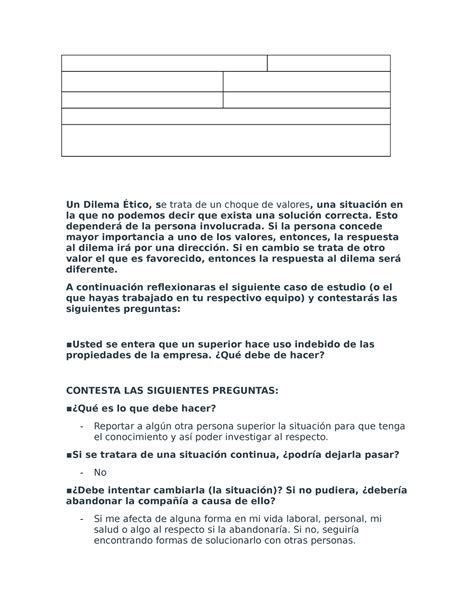 Act3 Etica Actividad 3 Etica Profesional Y Ciudadania Un Dilema