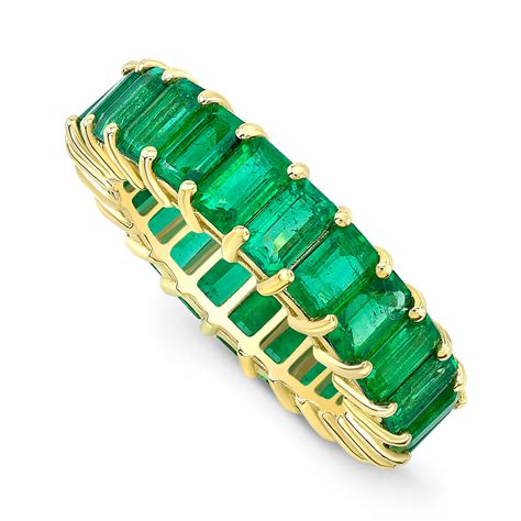 Emerald Cut Emerald Eternity Band | bespoke fine jewelry