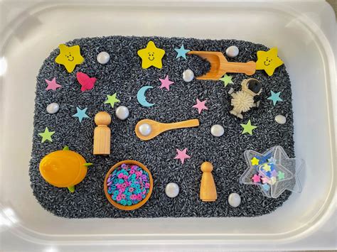 Outer Space Sensory Bin Outer Space Sensory Taste Safe Etsy