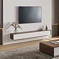 Amazon Povison Floating Tv Stand Walnut And White Floating