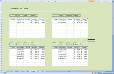 Mini Aplicaciones En Excel Gestor De Restos Y Bares Con Panel De