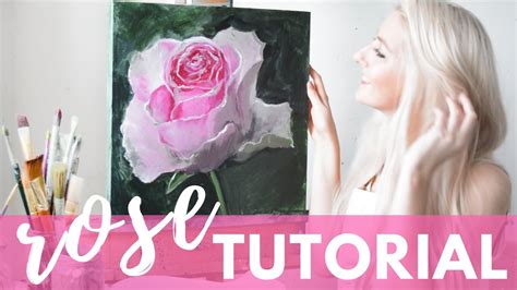 Painting Tutorial Acrylic Rose Techniques Katie Jobling Art Youtube