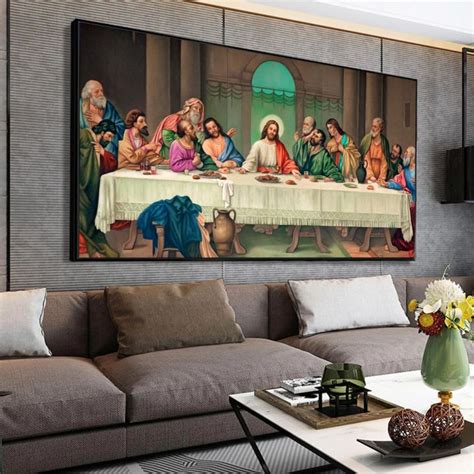 Famous Painting Canvas Print The Last Supper Modern Posters Print Wall ...