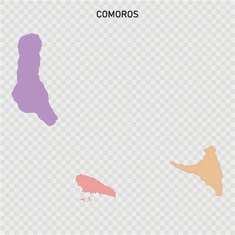 Isolated Colored Map Of Comoros Vector Art At Vecteezy