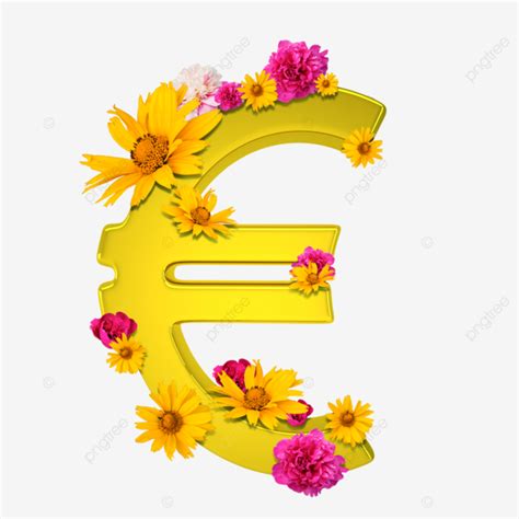 Golden Euro Sign Grey Concept Symbol Economic Gold Modern Png