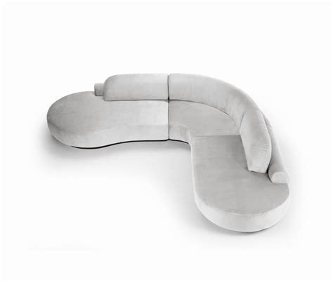Naked Curved Sectional Sofa 3 Piece With Beech Ash 056 5 And Aluminium