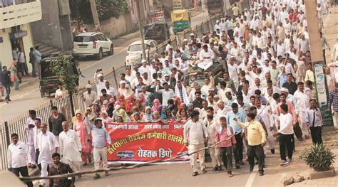 Haryana Roadways Employees Stir Support Strike By State Govt Staffers