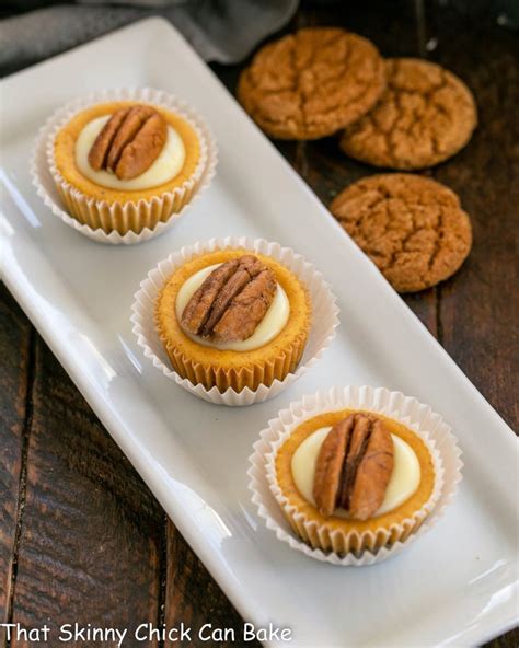 Mini Pumpkin Cheesecakes Fall Treats That Skinny Chick Can Bake