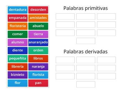 Palabras Primitivas Y Derivadas Quinto Recursos Did Cticos