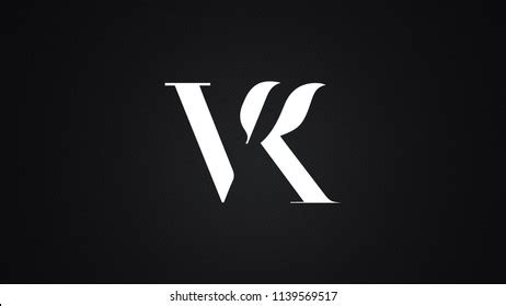 Vk Letter Logo Design Template Vector Stock Vector Royalty Free