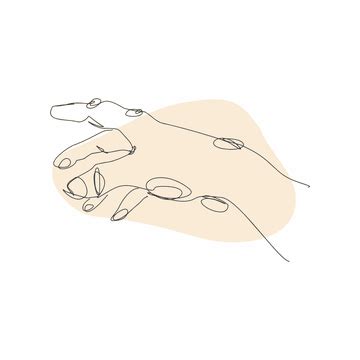 Hand Line Art Vector Hd Images Hands Line Art Hand Linear Ear Drawing