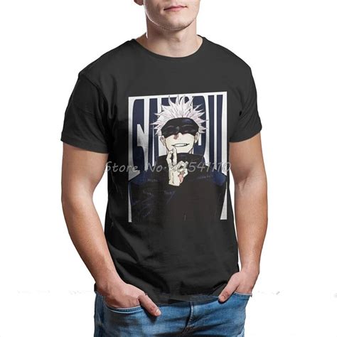 Satoru Gojo Black Tshirt Jujutsu Kaisen Itadori Megumi Fushiguro Anime