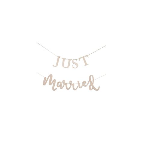 Houten Letterslinger Just Married Jokershop Be Trouwdecoratie