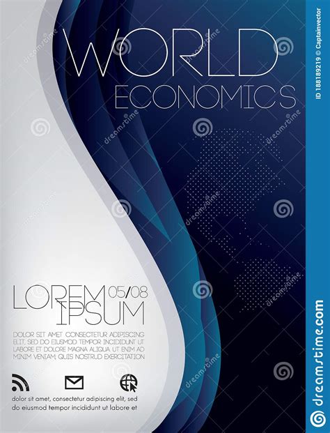 World Economics Poster Vector Illustration Decorative Design Stock