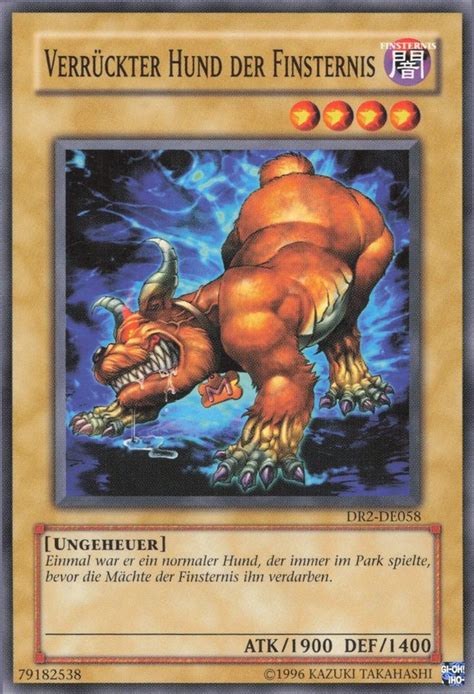 Recollectibles Sammelkarte Yugioh Karte Verrückter Hund Der Finsternis