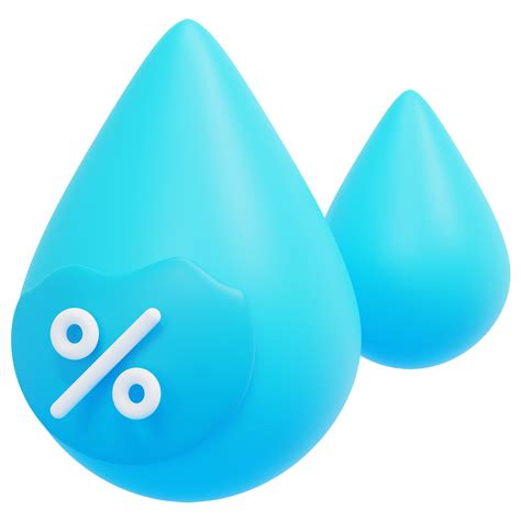 Humidity D Render Icon Illustration Png