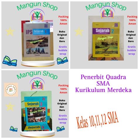 Jual Buku Ips Sejarah Untuk Sma Kelas Kurikulum Merdeka Quadra